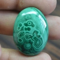 cabochon malachite H