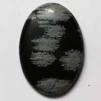 Obsidienne flocon de neige cabochon