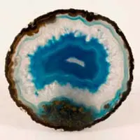 Cabochon quartz bleu turquoise