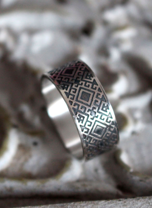 Porte de l’âme, bague slave en argent