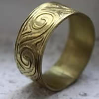 Poséidon, bague vagues grecques en laiton