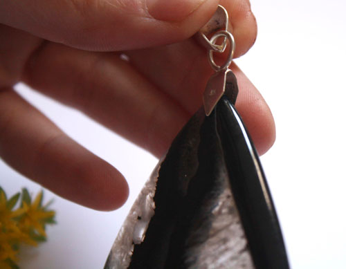 Prisma, pendentif rétro en argent et quartz