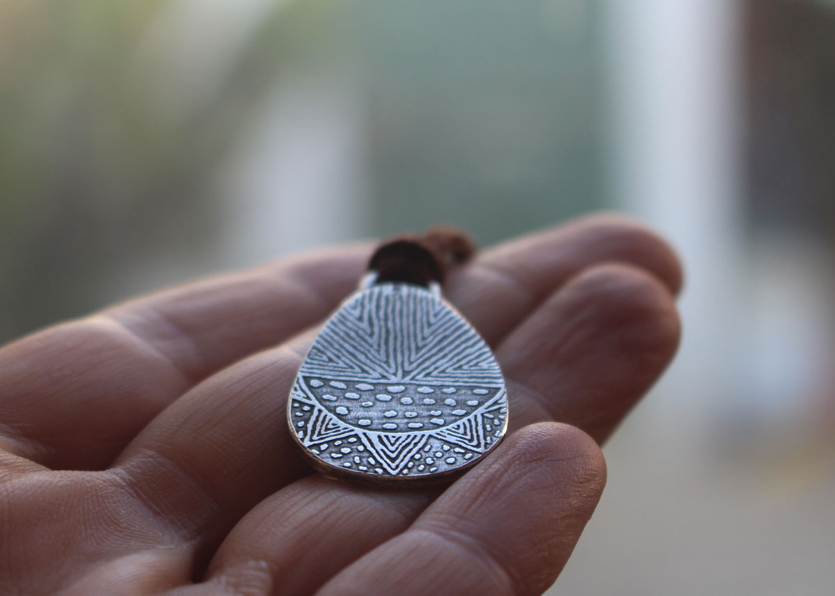 Riji, collier aborigène d&rsquo;Australie en argent