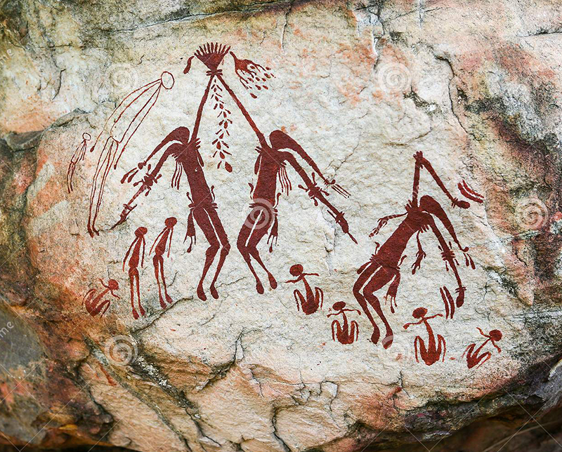 Rituel aborigène Kiro Kiro, collier art rupestre australien en argent