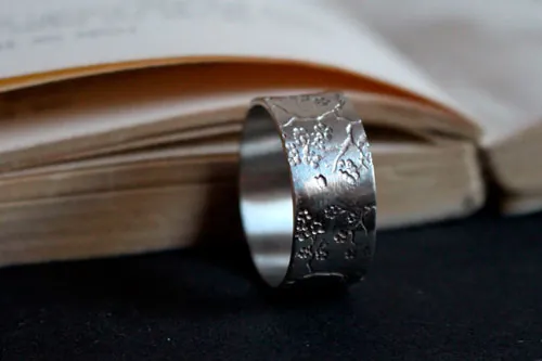 Sakura, bague japonaise de fleur de cerisier en argent
