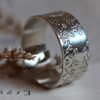 Sakura, bague japonaise de fleur de cerisier en argent