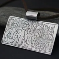 Sceau-cylindre du roi de Kisch, collier mésopotamien en argent