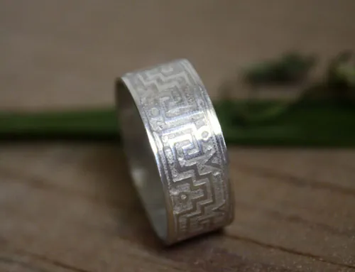 Serpiente de agua, bague zapotèque du mexique en argent