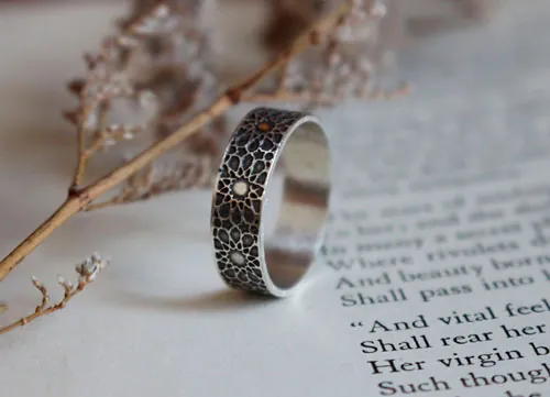 Soleil d’orient, bague soleil géométrique oriental en argent