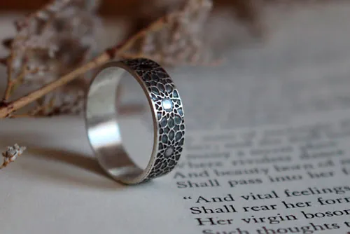 Soleil d’orient, bague soleil géométrique oriental en argent
