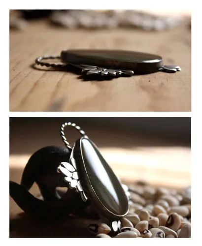 Sompaïna, pendentif arc-en-ciel de la terre-mère en argent et jaspe impérial