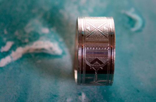 Sahara, bague tribal ethnique touareg en argent