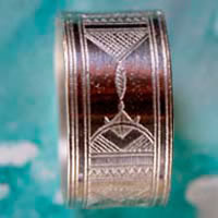 Sahara, bague tribal ethnique touareg en argent