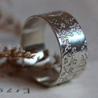 Sakura, bague japonaise de fleur de cerisier en argent 