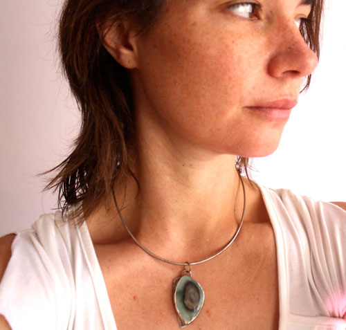 Sauvage, pendentif aventure en argent et jaspe impérial royal