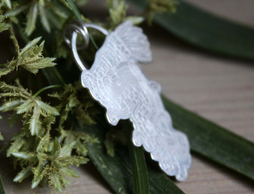 Serpent à plumes, pendentif Quetzalcoatl dieu aztèque en argent