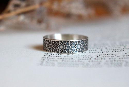 Soleil d’orient, bague soleil géométrique oriental en argent