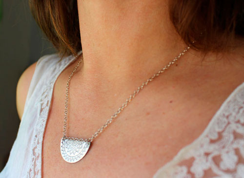 Soleil tribal, collier inca en argent