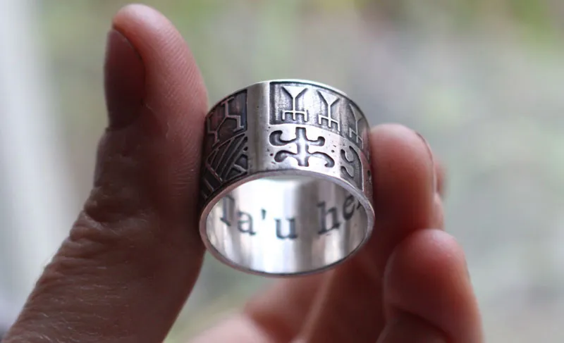 Ta U Here, bague tatouage polynésien en argent
