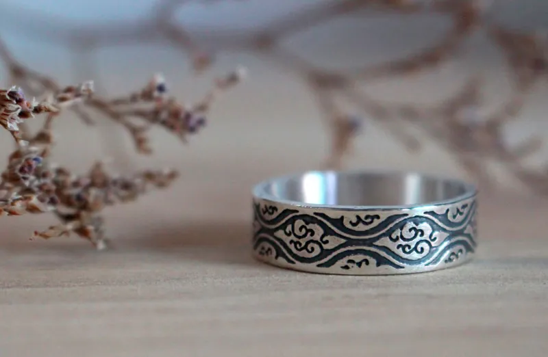 Tachiwaki, bague vapeur japonaise en argent