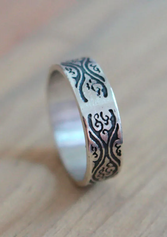 Tachiwaki, bague vapeur japonaise en argent