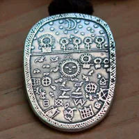 Tambour chamanique, collier Sami scandinave en argent
