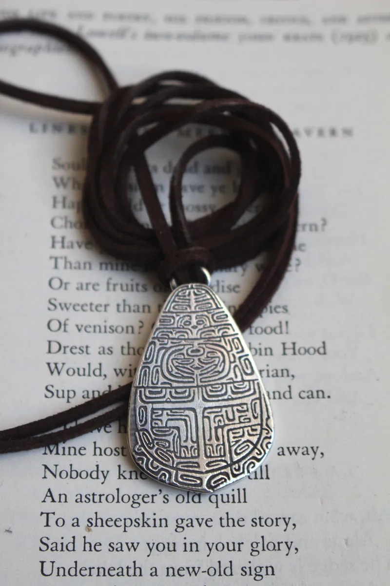 Tapa, collier art polynésien en argent