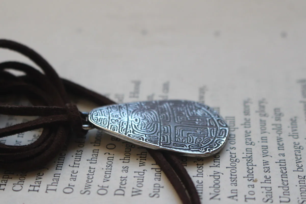 Tapa, collier art polynésien en argent