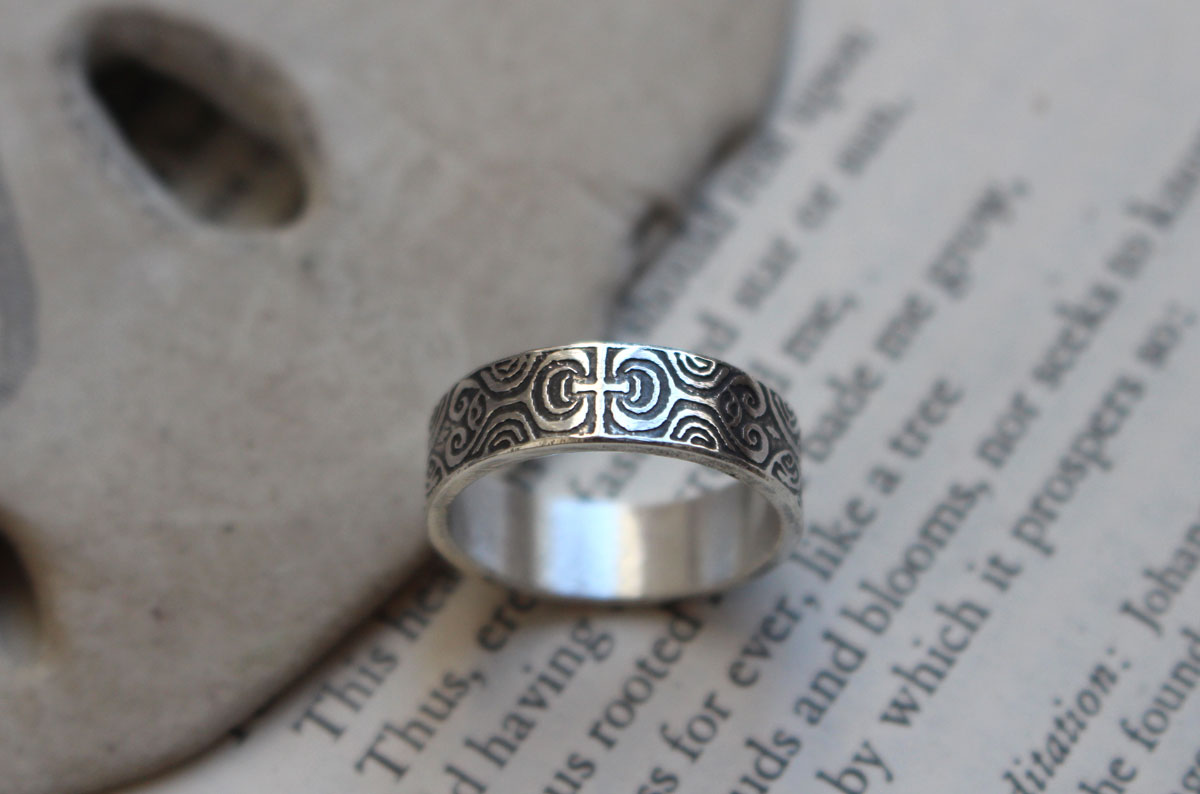 Tatouage polynésien, bague tradition du Pacifique en argent