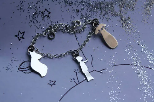Tes souvenirs, bracelet symboles du petit prince en argent