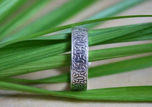 Tranquillité, bague fleur d’hortensia en argent