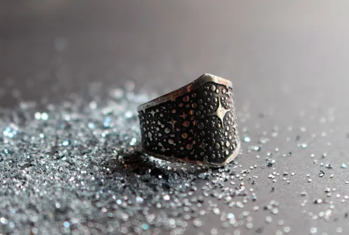 Tu es poussière d’étoiles, bague étoiles de la voie lactée en argent