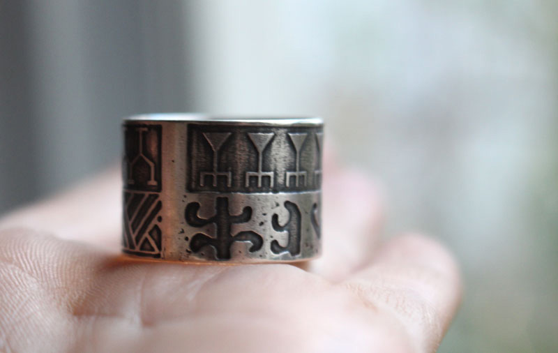 Ta U Here, bague tatouage polynésien en argent