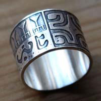 Ta U Here, bague tatouage polynésien en argent