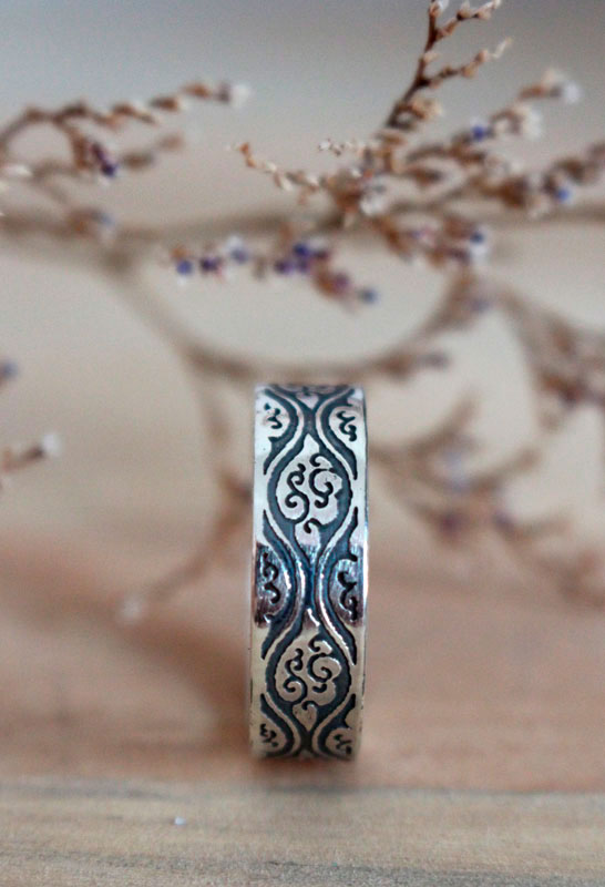 Tachiwaki, bague vapeur japonaise en argent 