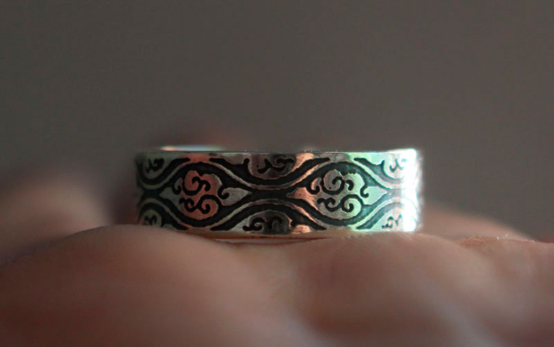 Tachiwaki, bague vapeur japonaise en argent