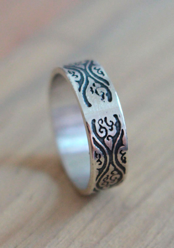 Tachiwaki, bague vapeur japonaise en argent 