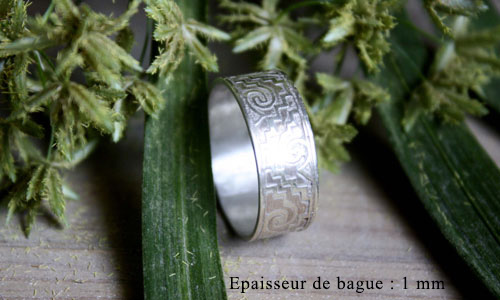 Tesoro zapoteco, bague zapotèque du mexique en argent