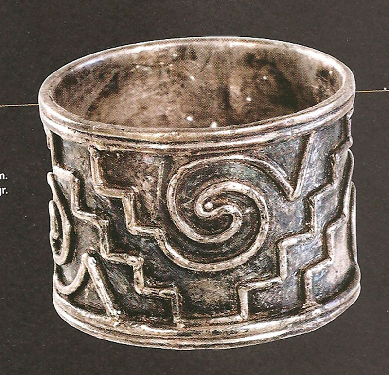 Tesoro zapoteco, bague zapotèque du mexique en argent