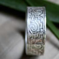 Tesoro zapoteco, bague zapotèque du mexique en argent