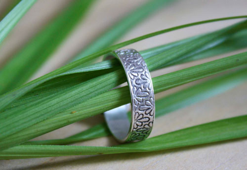 Tranquillité, bague fleur d&rsquo;hortensia en argent