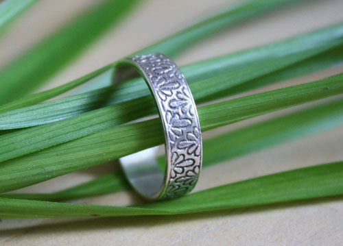 Tranquillité, bague fleur d&rsquo;hortensia en argent