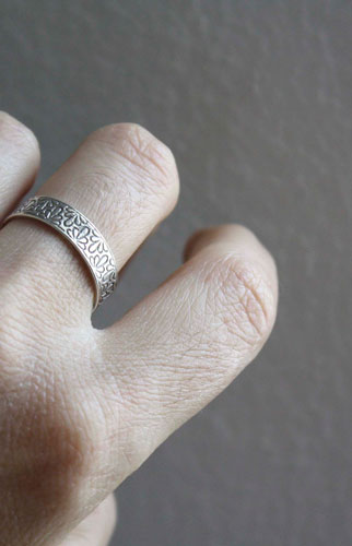 Tranquillité, bague fleur d&rsquo;hortensia en argent