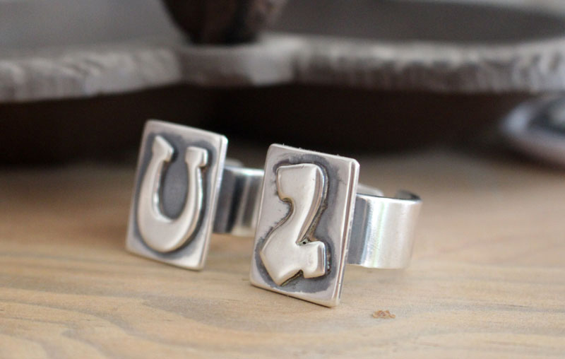 U2, bagues logo du groupe de rock en argent