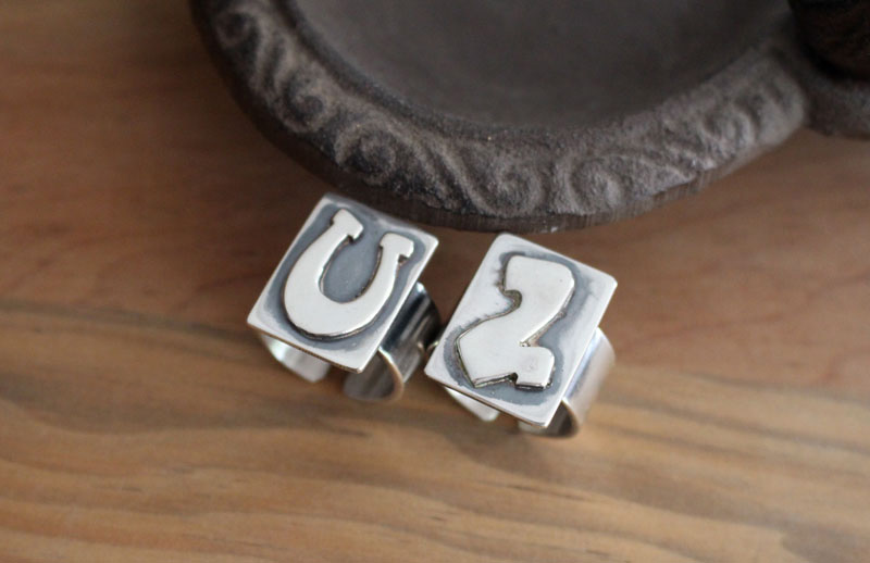 U2, bagues logo du groupe de rock en argent