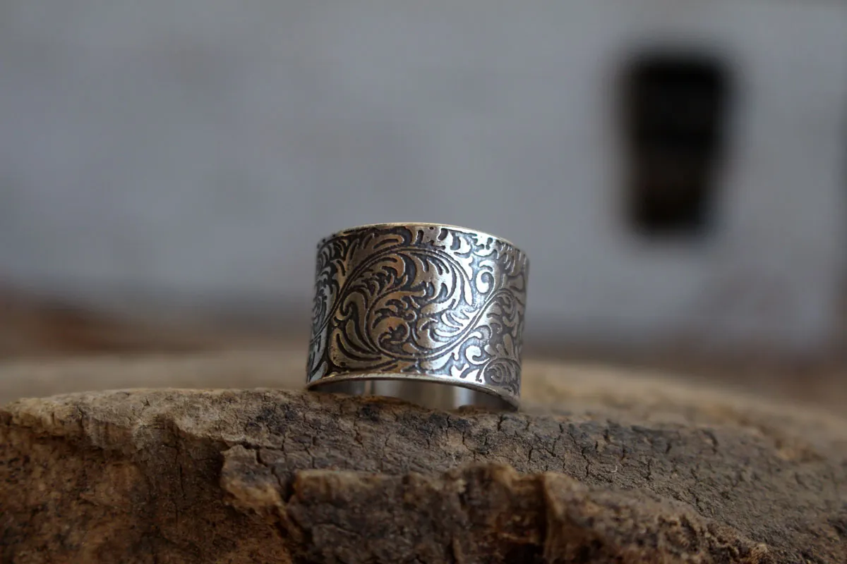 Victorienne, bague élégance baroque en argent