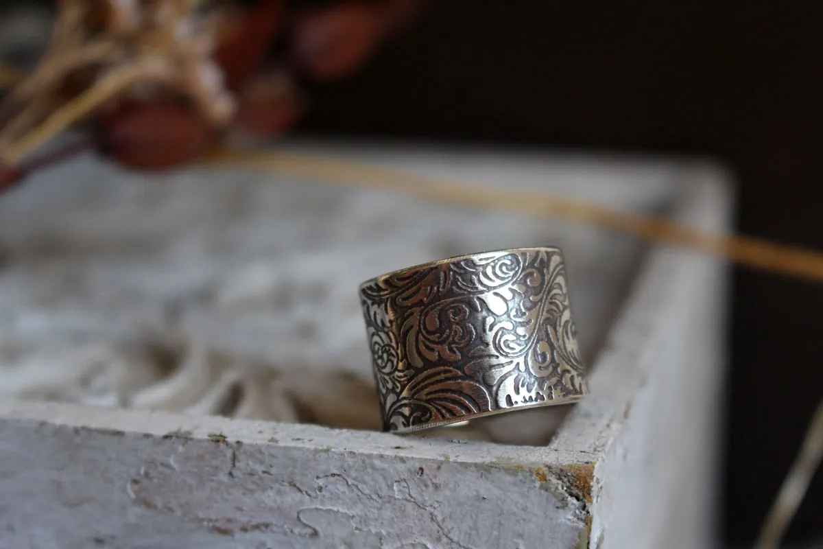 Victorienne, bague élégance baroque en argent