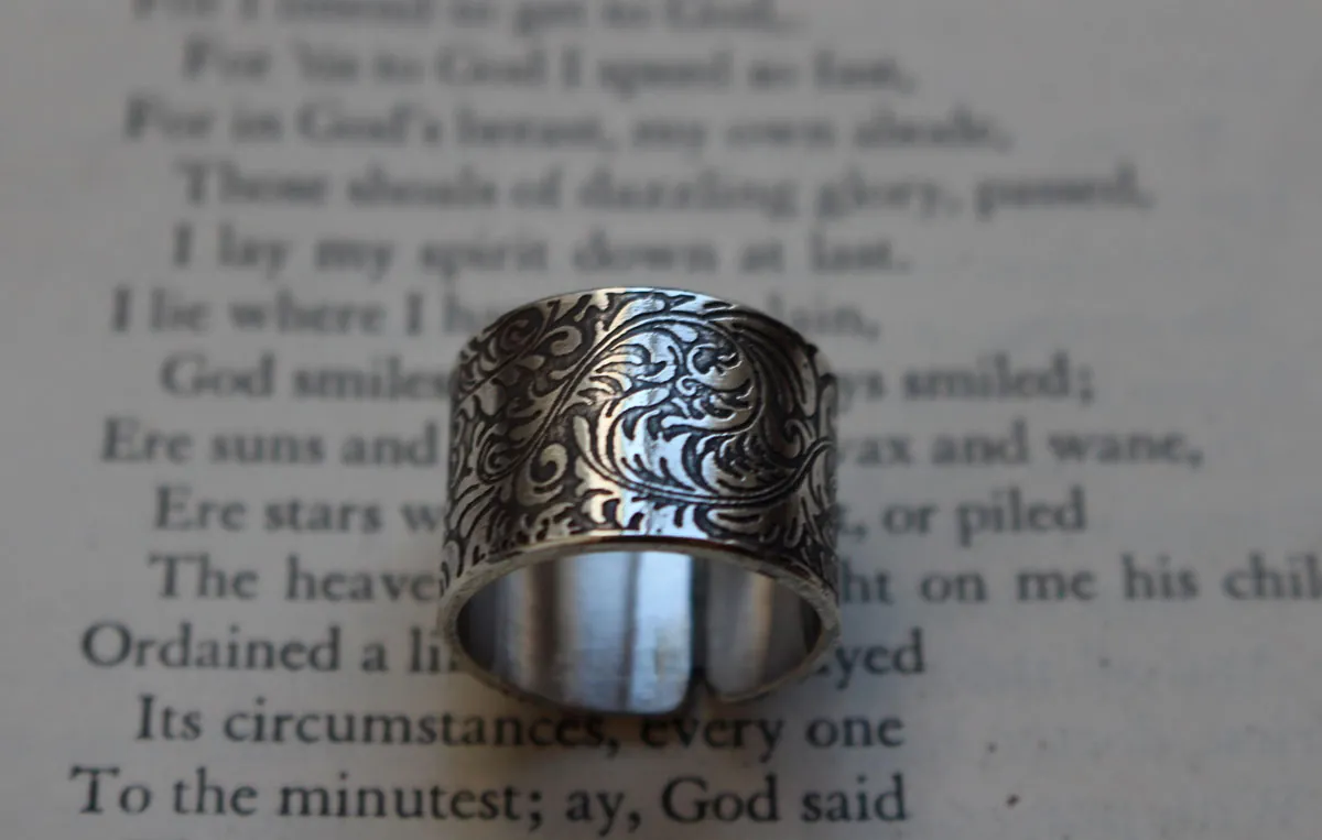 Victorienne, bague élégance baroque en argent