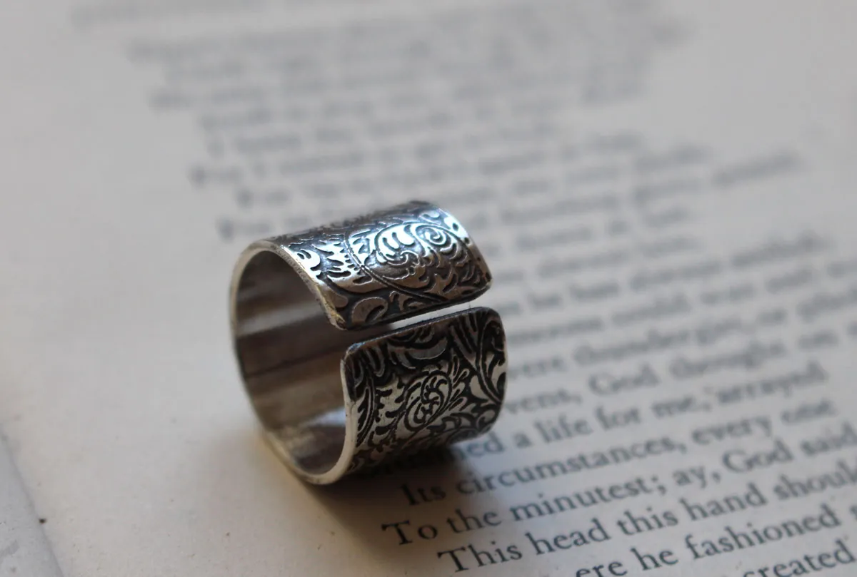 Victorienne, bague élégance baroque en argent