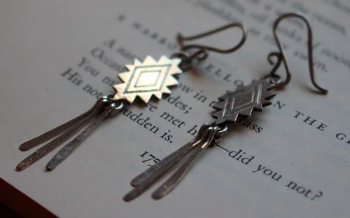 Vision, boucles d’oreilles diamant mexicain en argent